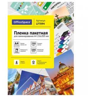 Пленка д/ламинир. А4 100л 250мкм 216*303 (150/0/100) WF