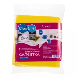 Салфетка вискозная 5шт OfficeClean 252718/ГР 30х38см