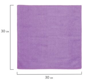 Салфетка из микрофибры универсальная 30х30см фиолетовая 180 г/м2, ЛЮБАША ЭКОНОМ