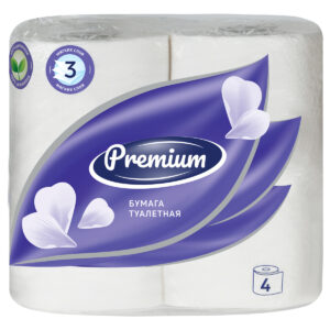 Бумага туалетная OfficeClean 279673 Premium 3-слойная, 4шт., тиснение, белая